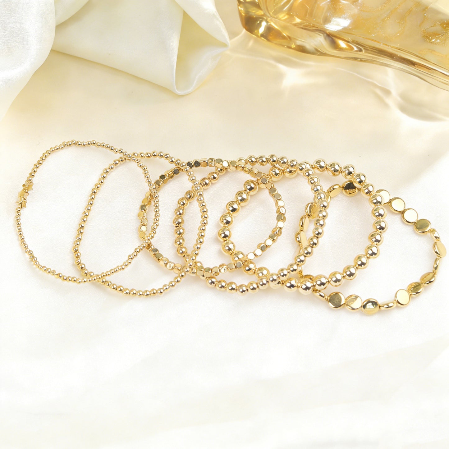 Bohemian Beaded Stretch Round Simple Hand Bracelets