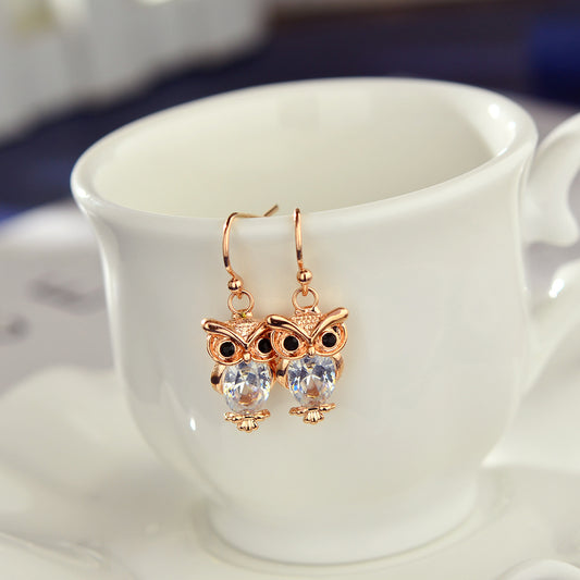 Women's Animal Series Small Fresh Owl Jewelry Earrings