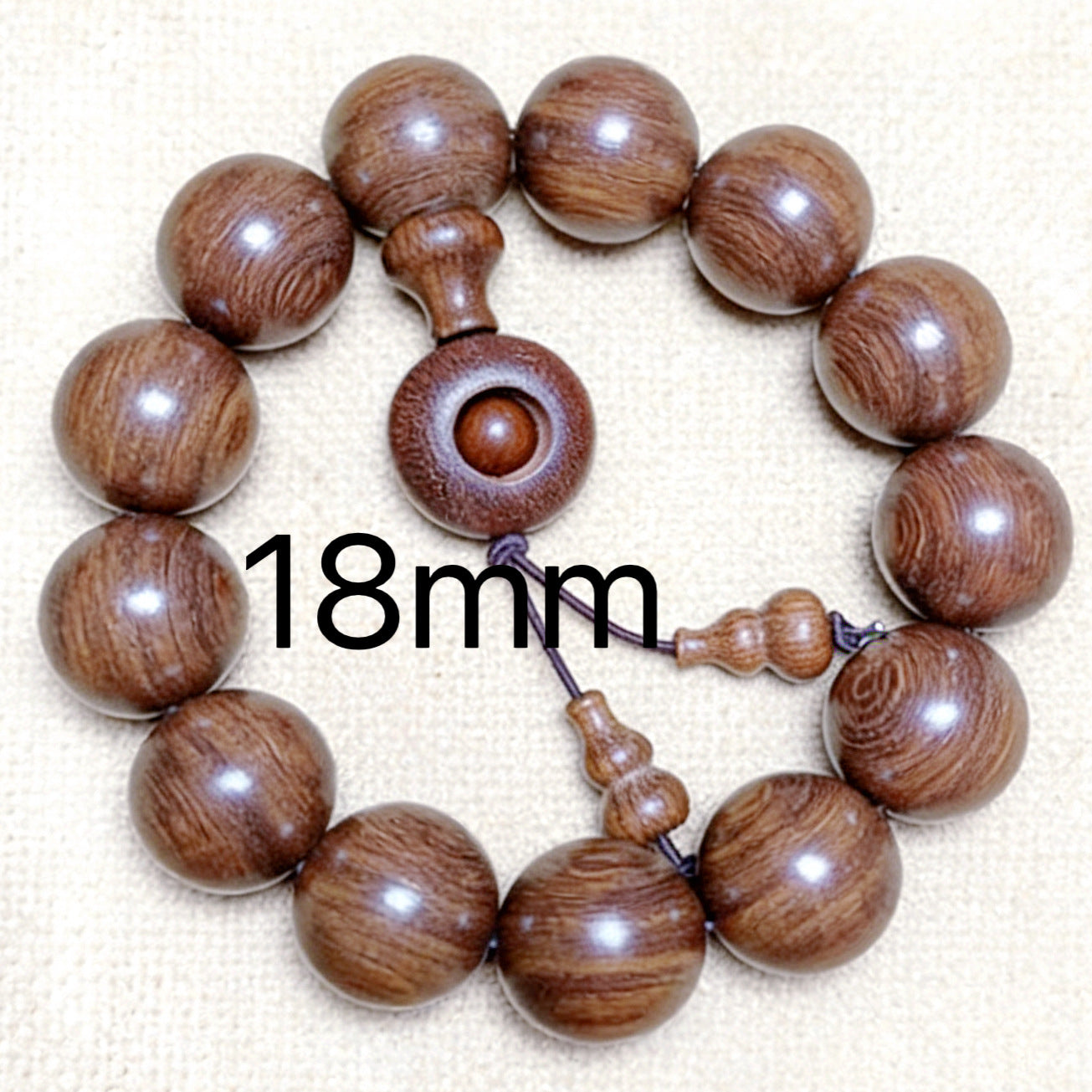 Grain Old Materials Gold Sandalwood Pcs Buddha Beads Unisex Style Bracelet
