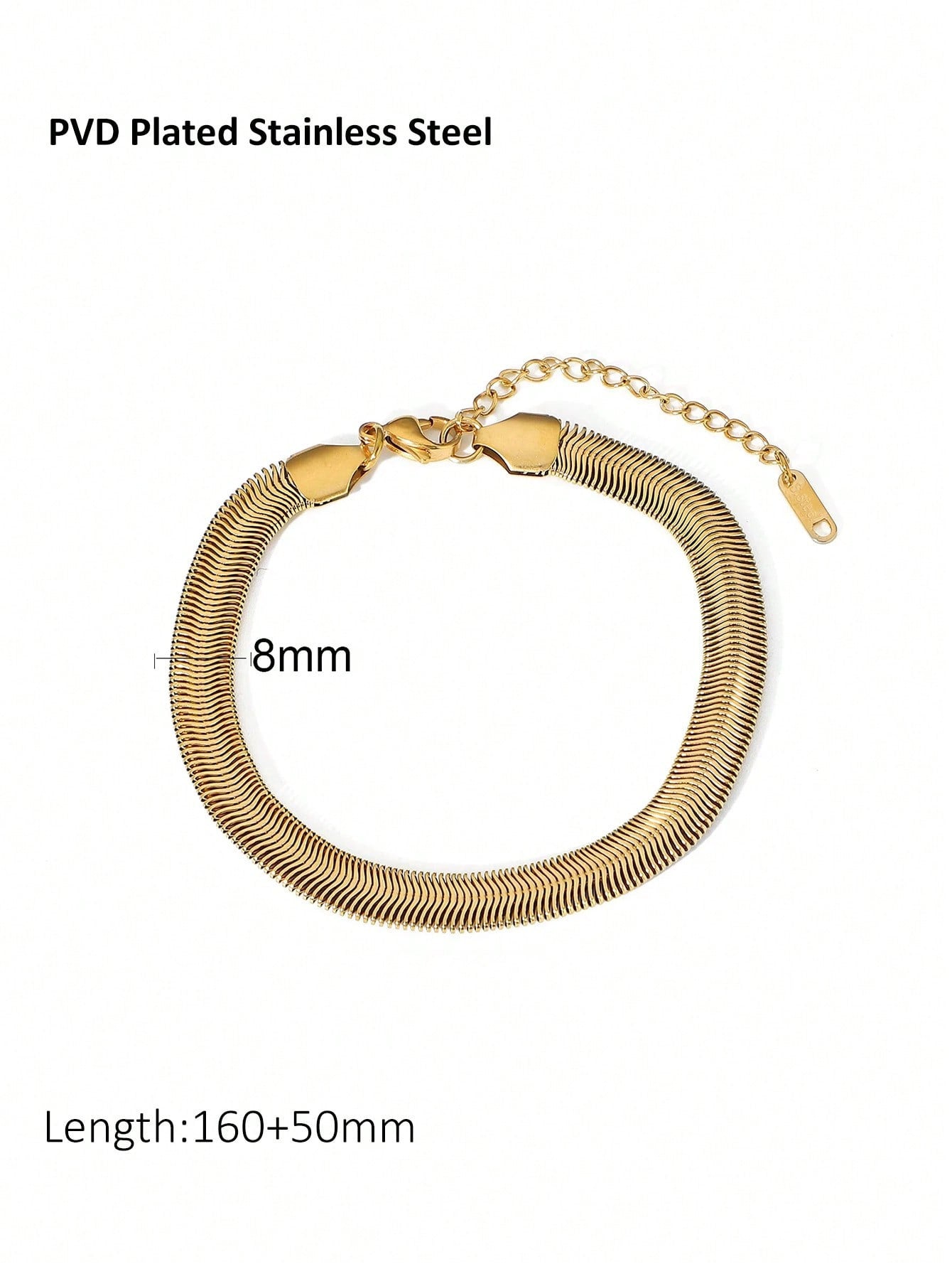 Chain Metal Rough Titanium Steel Female Clavicle Woven Snake Bones Bracelet