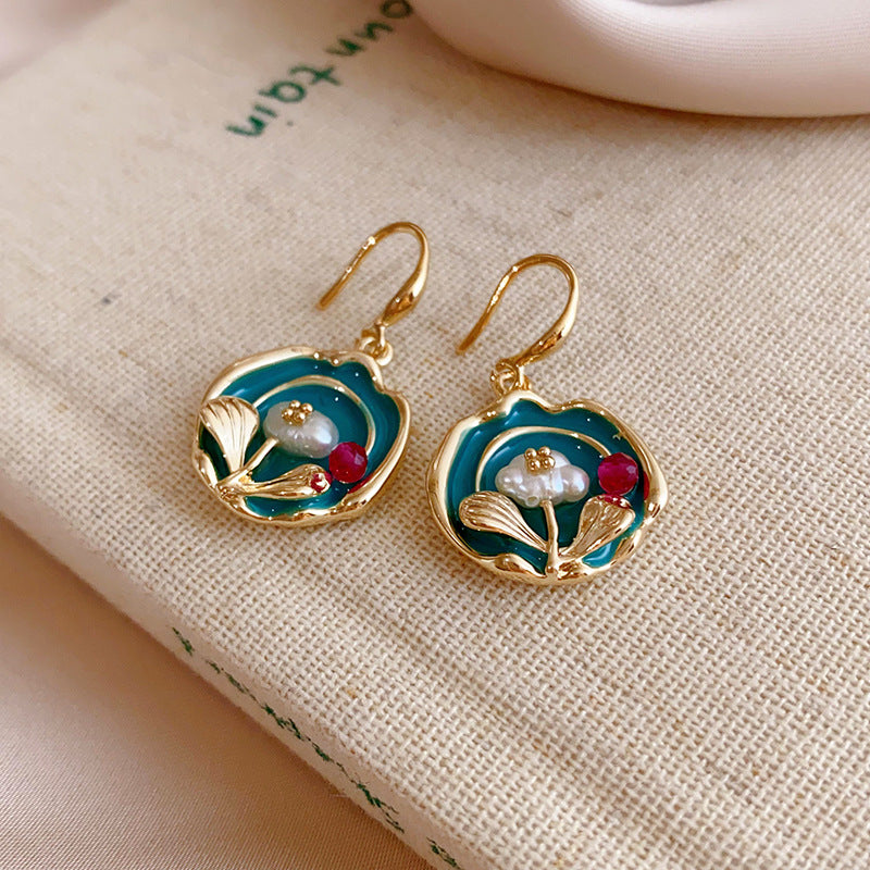 Women's Jardin Monet Light Luxury High-grade Niche Earrings