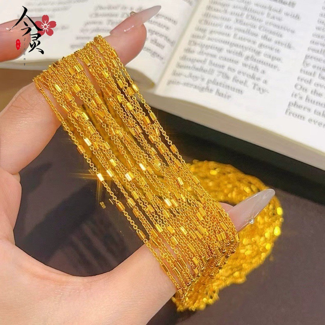 Women's Vietnam Alluvial Gold No Color Fading Necklaces