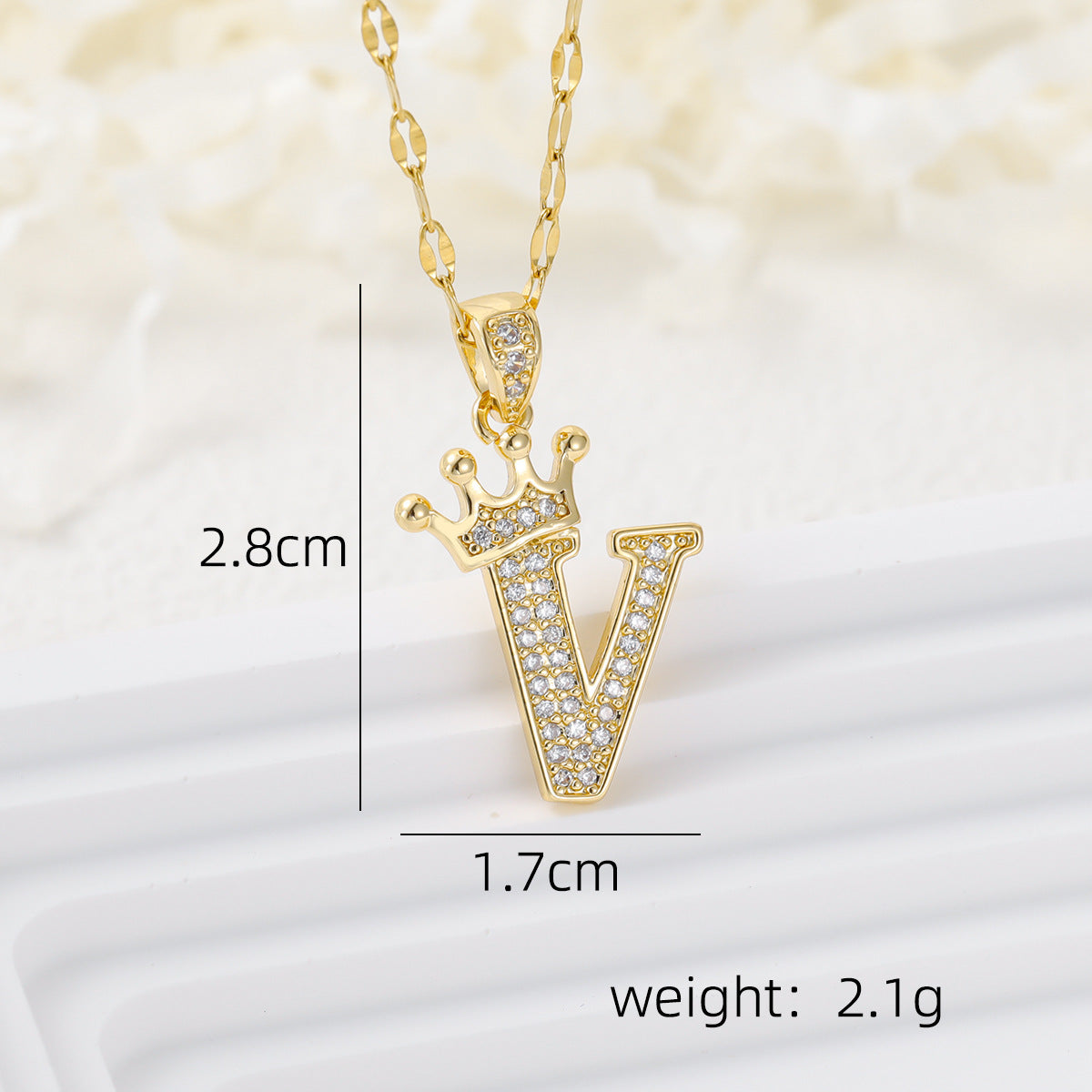 Casual Crown Letters Diamond Fashionable Female Necklace