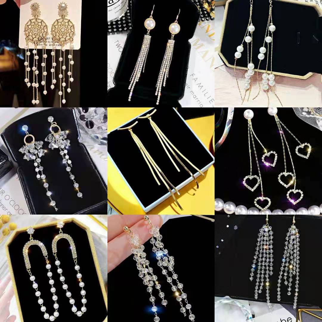 Women's Trendy High-grade Tassel Long Exaggerated Temperamental Earrings