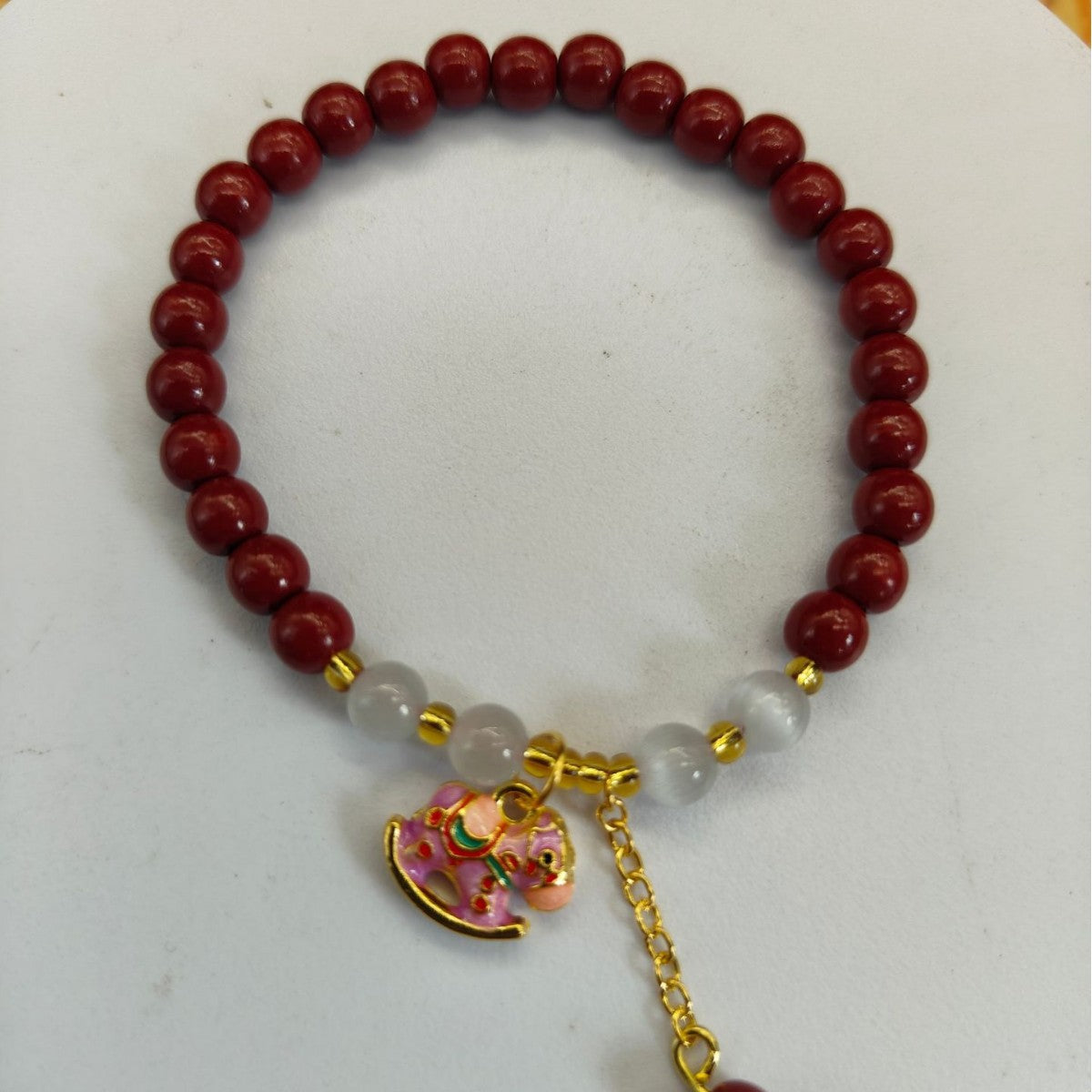Soon Rich Cinnabar Lucky Beads Chinese National Fashion Ma Bracelet