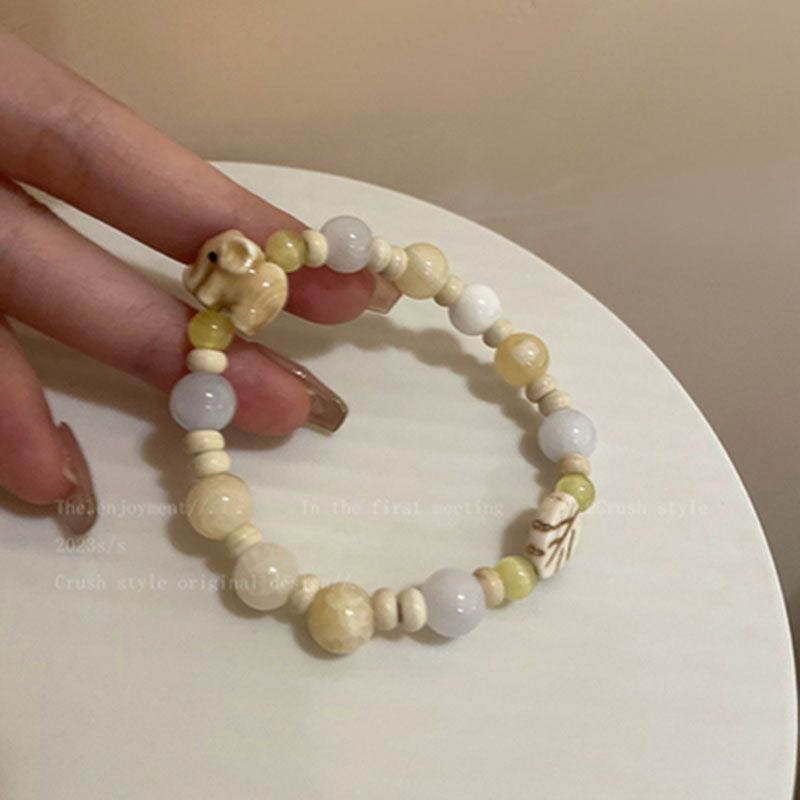 Women's Macaron Color Ceramic Beaded Niche Girlfriends Dopamine Bracelets