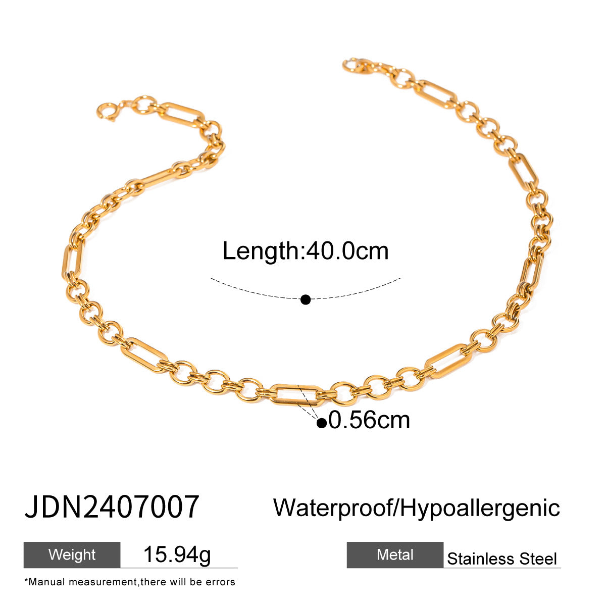 Women's Design Fashionable Gold Stainless Steel Handmade Necklaces