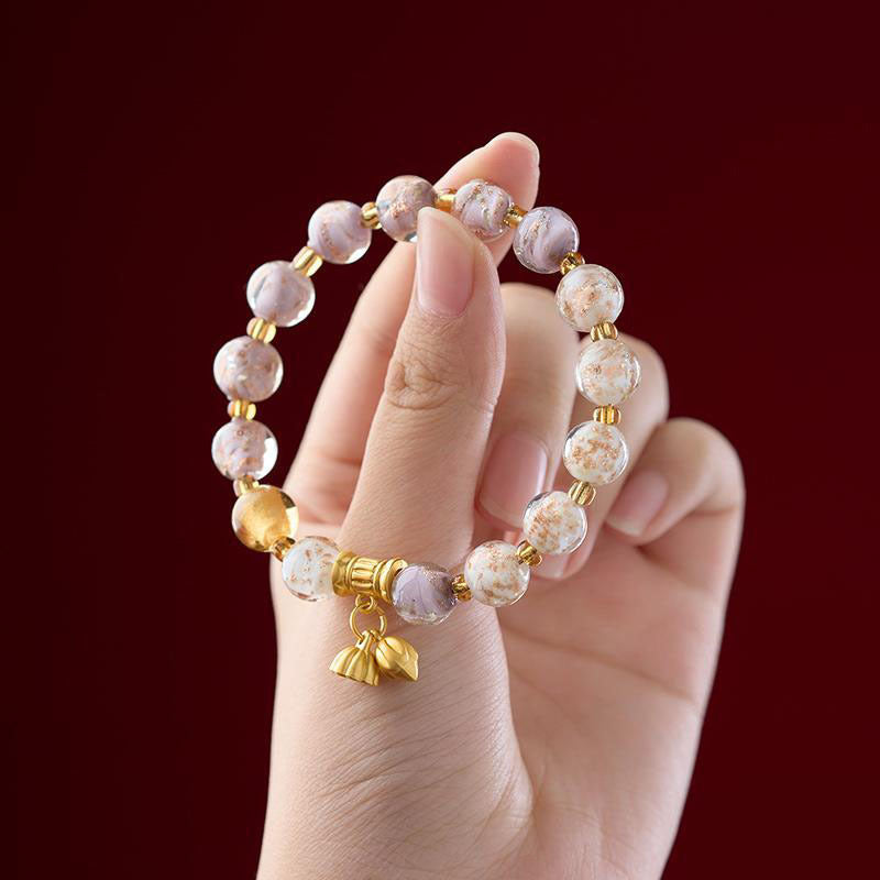 Women's Light Luxury High-grade Luminous Glaze Chinese Beaded Scenic Bracelet