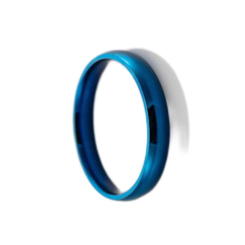 Women's & Men's Korean Fashion Inside Outside Arc Titanium Steel Couple Rings