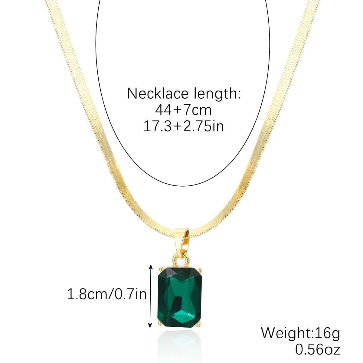 Women's Light Luxury Minority Snake Bones Chain Double Layer Twin Necklace