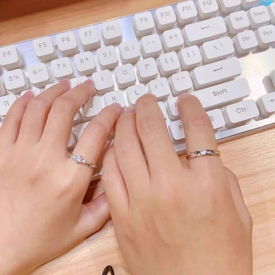 Love At First Sight Couple Fresh Open Ring