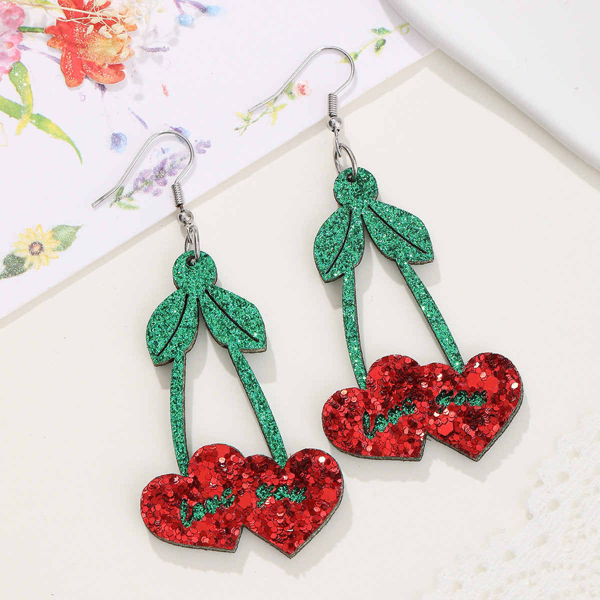 Cool Valentine's Day Bohemian Wine Glass Earrings