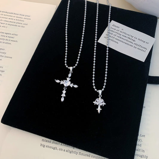 High-grade Personality Affordable Luxury Fashion Female Zircon Titanium Steel Clavicle Necklace