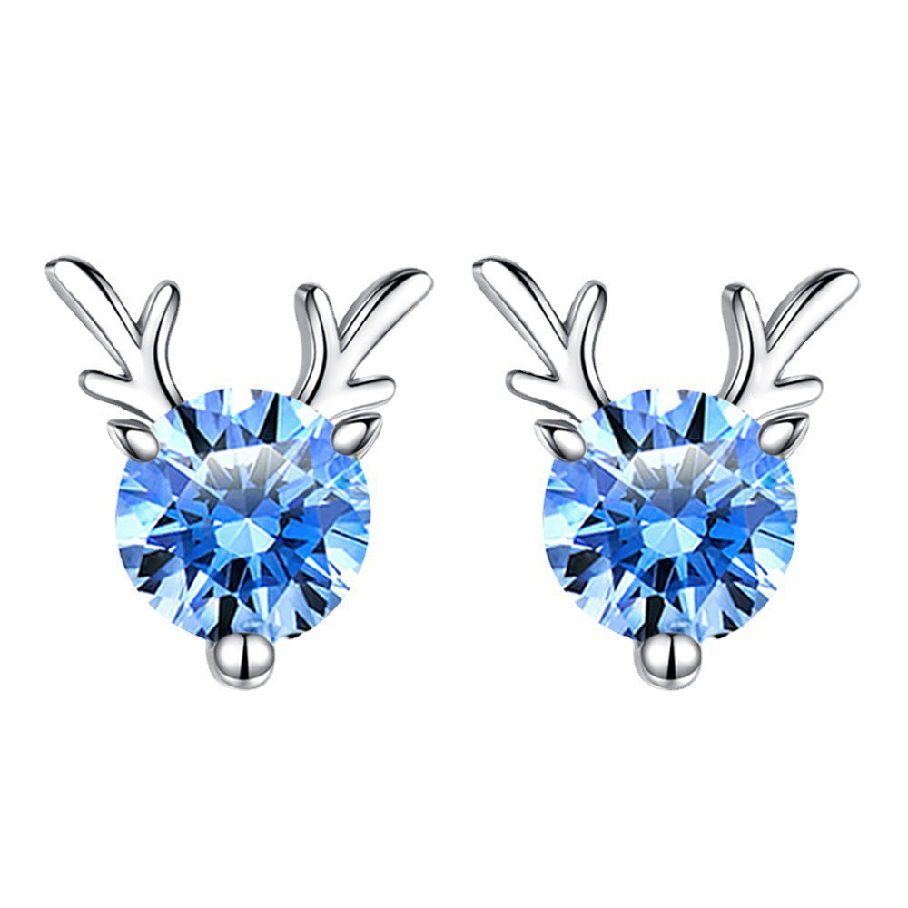 Moissanite Ear Female With Hearts Sterling Earrings