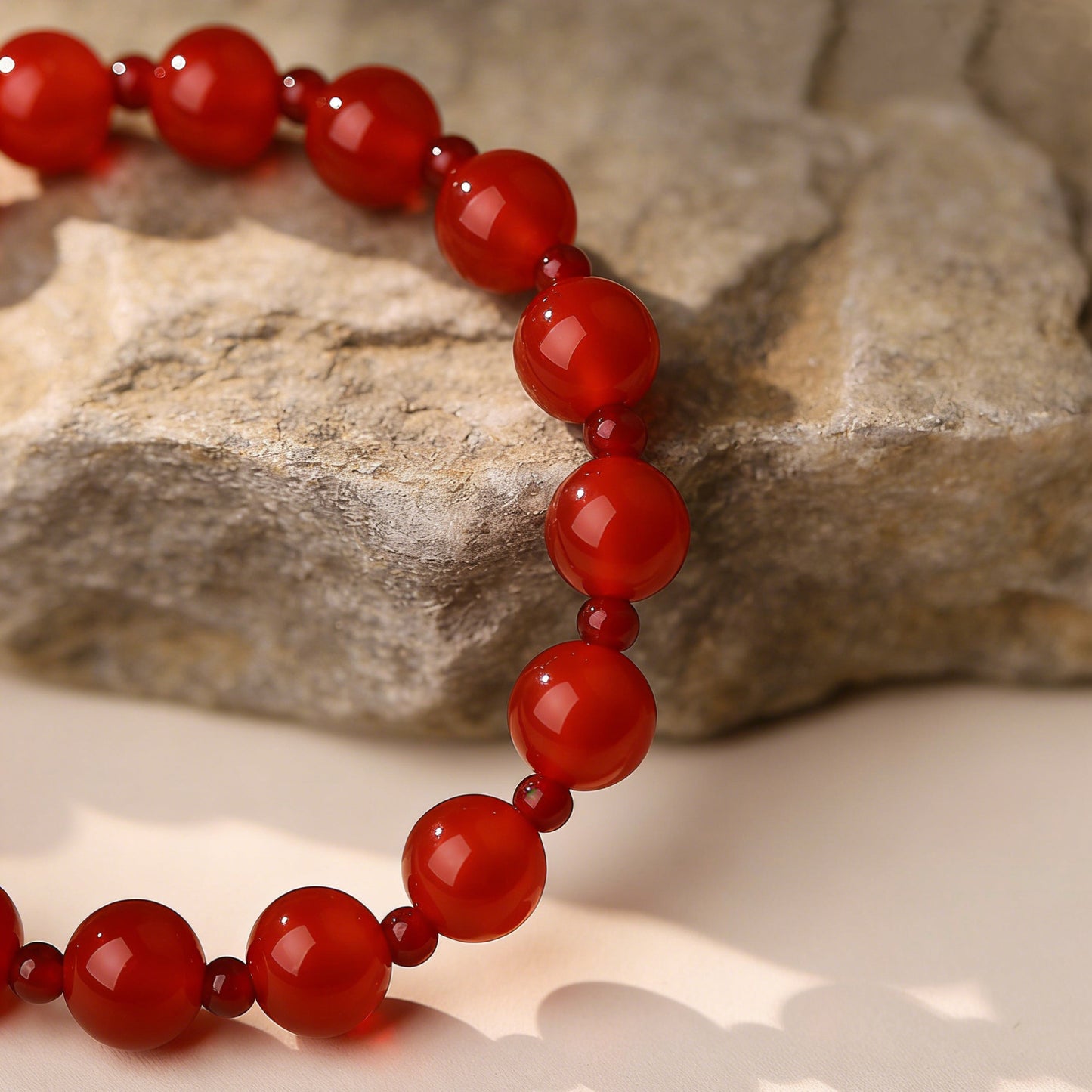 Xu Yan Natural Red Agate Light Luxury Single Bracelets