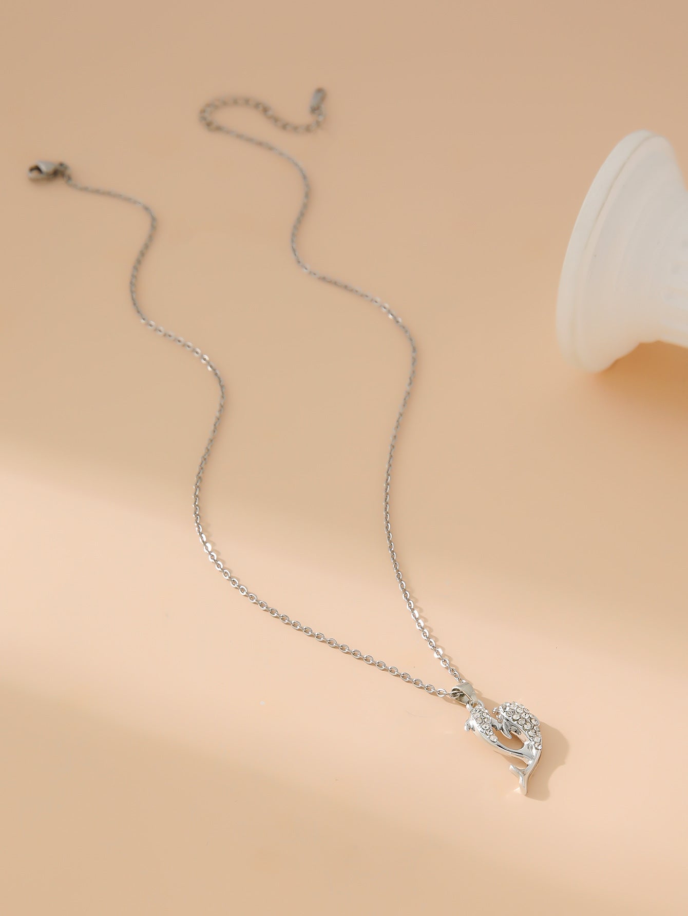 Women's Stainless Steel Diamond Four-leaf Clover Love Tower Necklaces