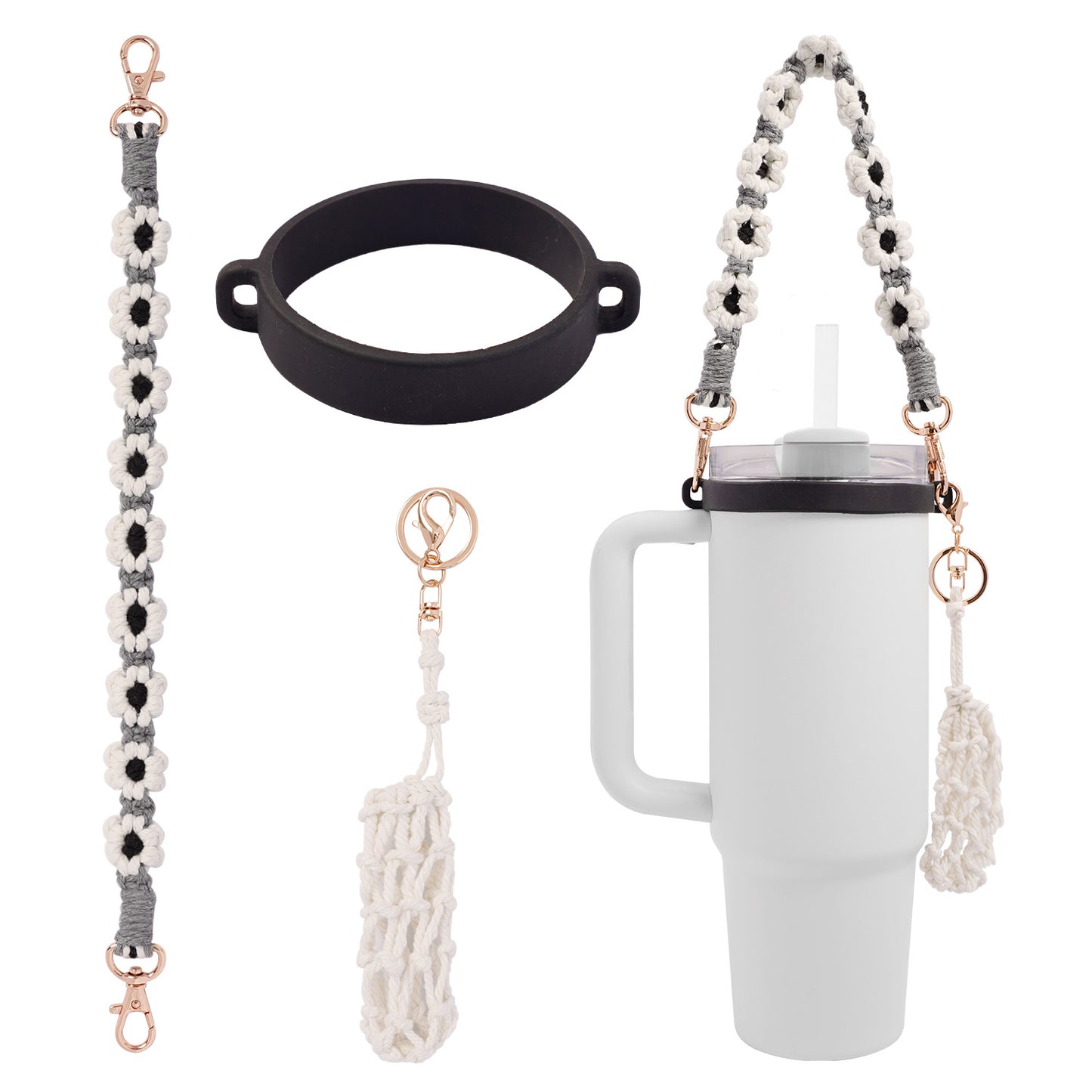 Women's Water Cup Lanyard Rope Handle Hand-woven Hanging Ornaments