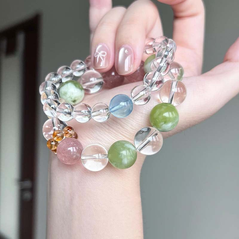 Fruit Teas Natural Crystal Multi Jewels Bracelets
