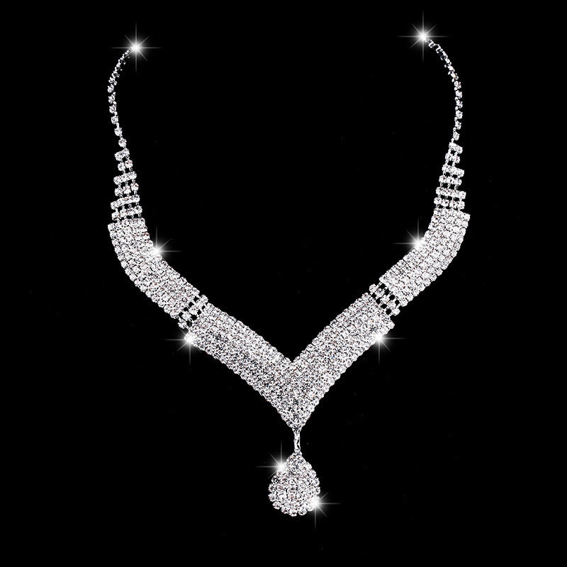 Fashion Bride Wedding Female Rhinestone Chain Earrings