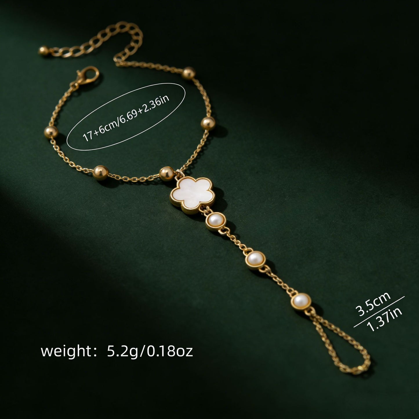 Trend Lucky Parthenocissus Grass Simple Elegant Bracelet
