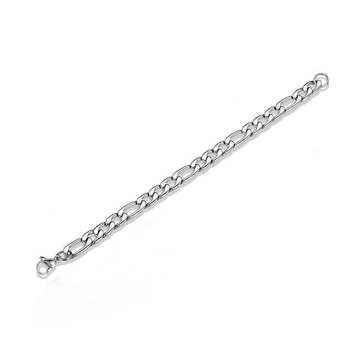 Men's Hip Hop Titanium Steel Stainless Figaro Simple Personality Fashion Trend Bracelet