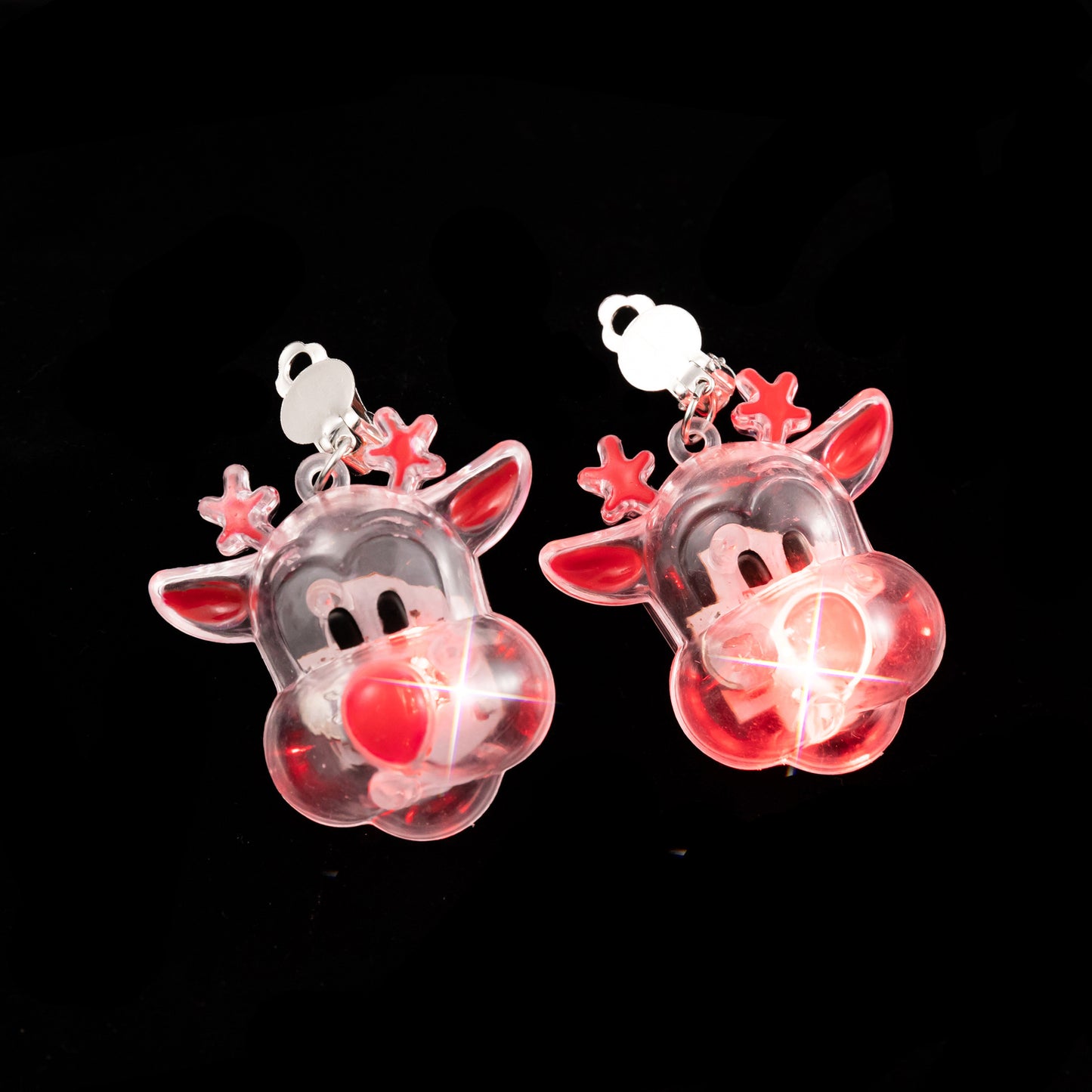 Classic Christmas Night Light Snowflake Glowing Earrings