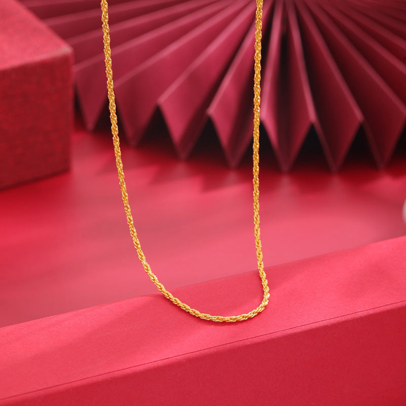 Women's & Men's Copper Alloy Choker Popular Retro Matching Universal Chain Fashion Woven Necklace