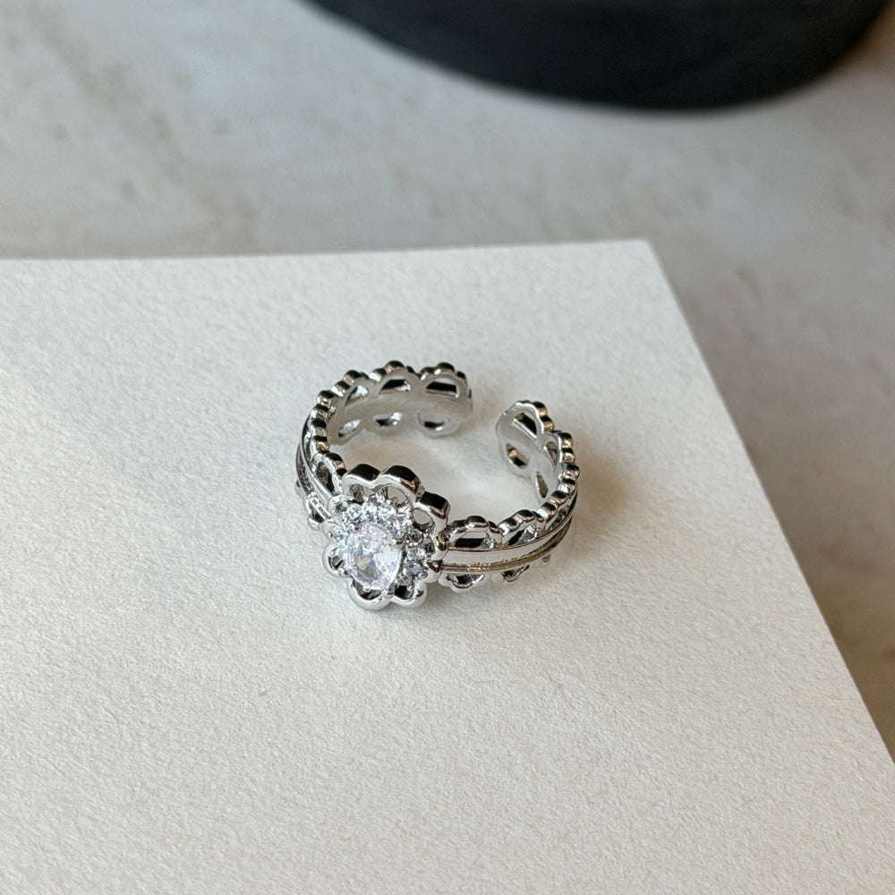 Zircon Niche Light Luxury Index Finger Rings