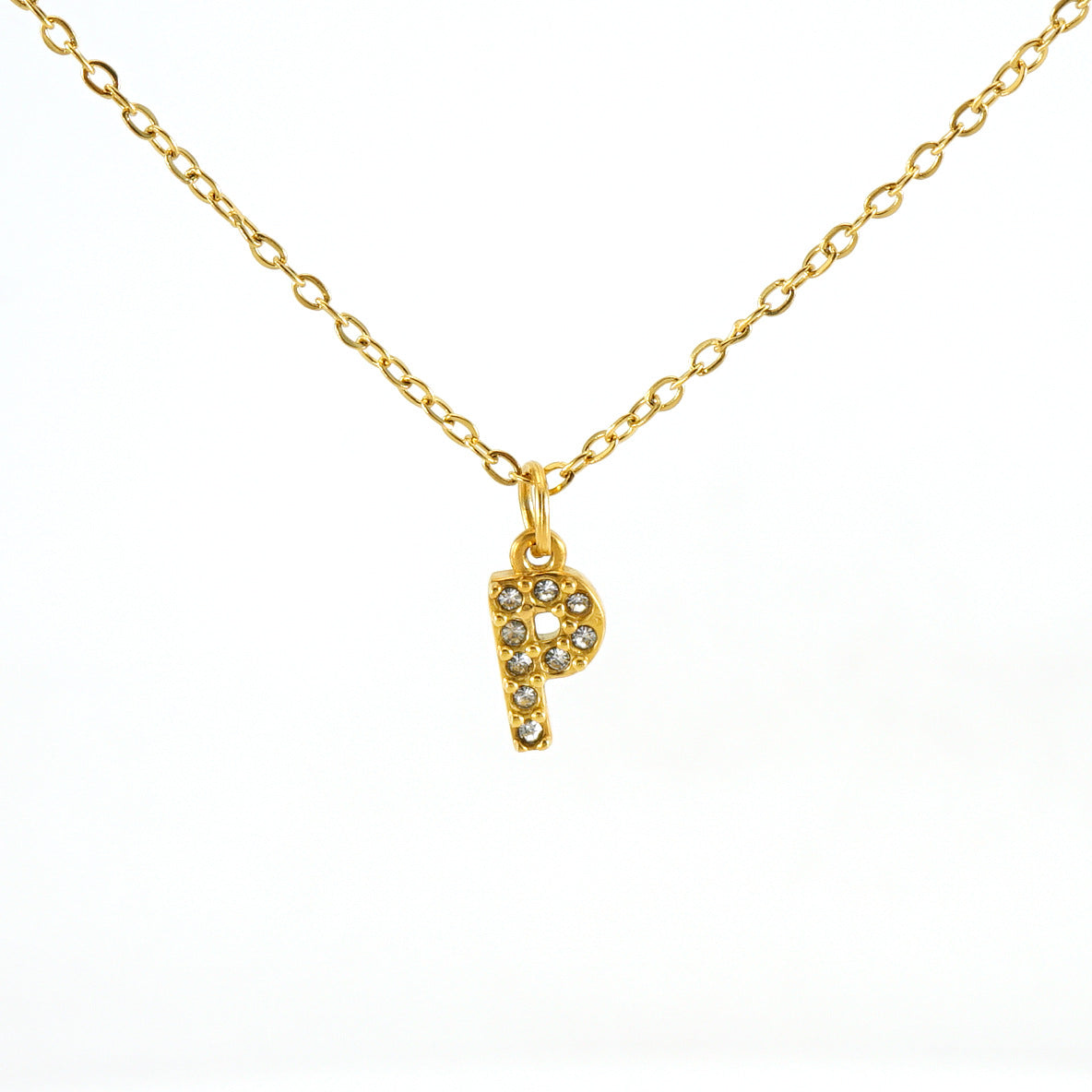 Women's Diamond Small Letter Simple Clavicle Chain Necklaces