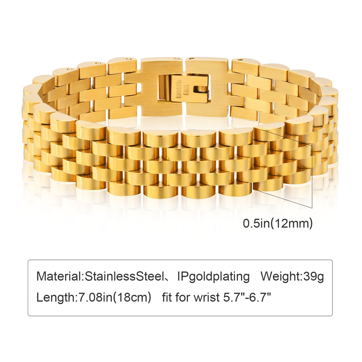 Attractive Innovative Stainless Steel Strap Couple Bracelets