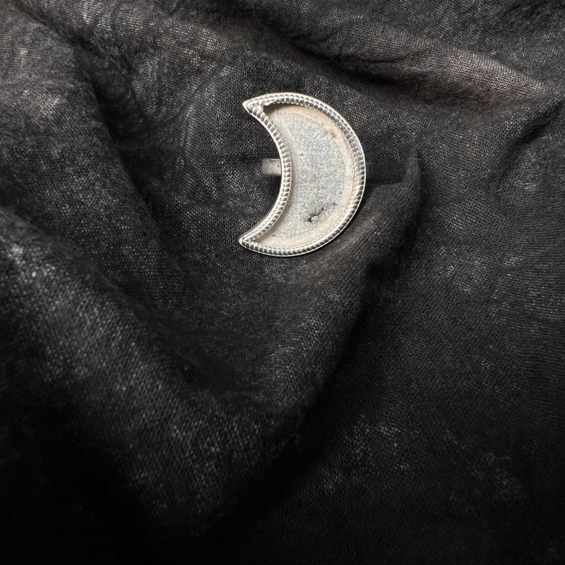 Distressed Ethnic Style Handmade Old Sier Miao Ring