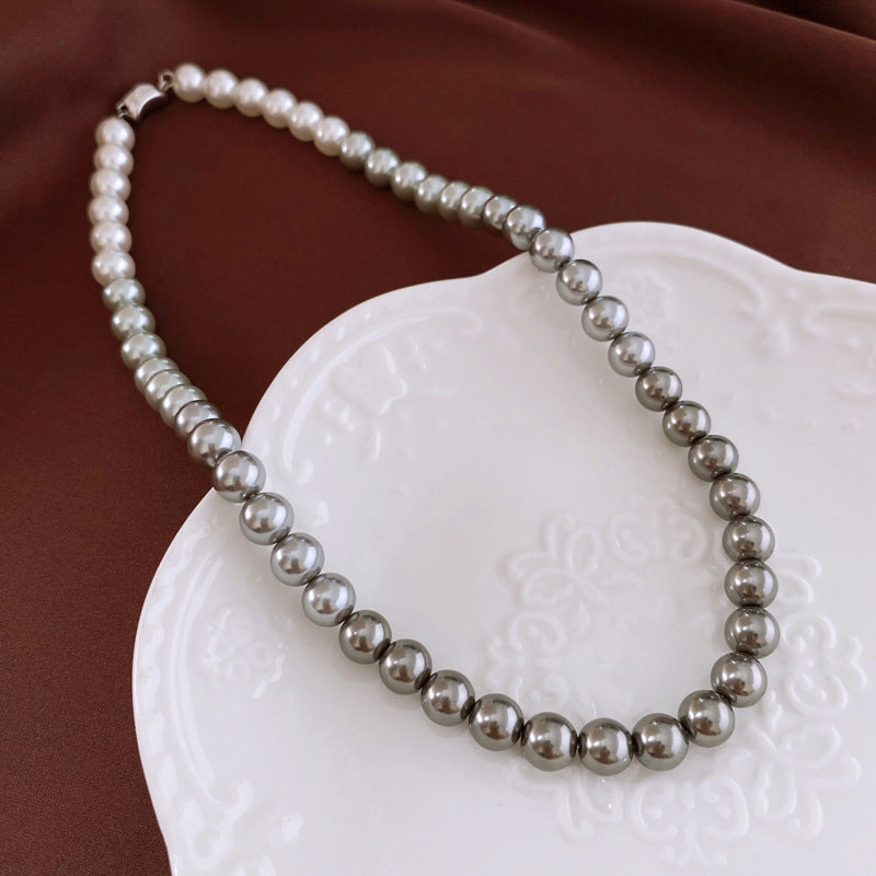 Pearl Twin Clavicle Chain Light Luxury Necklaces