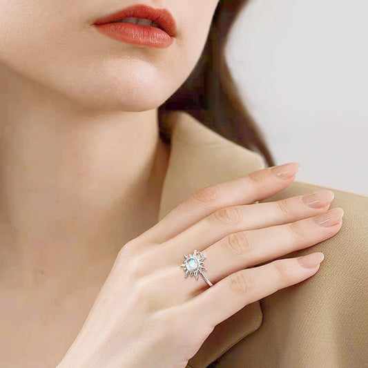 Sunflower Spinning Pressure Relief Opening Adjustable Rings