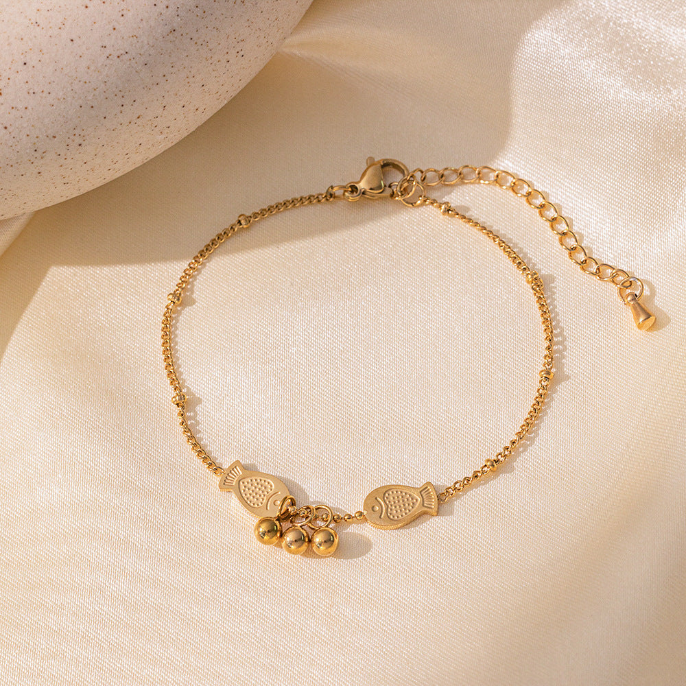 Women's Steel High-grade Gold Does Not Fade Anklets