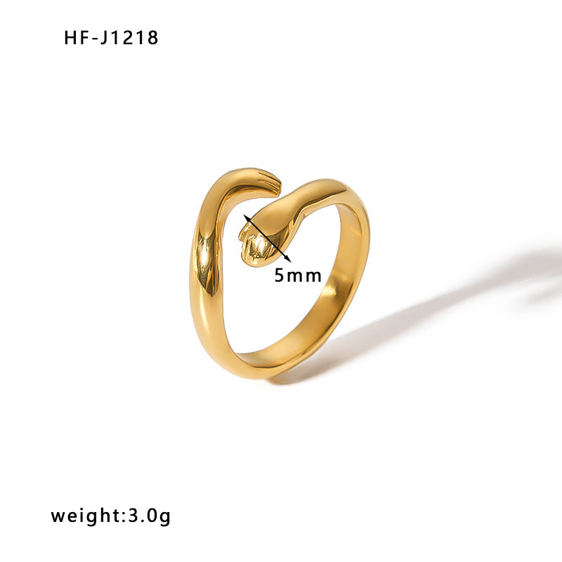 Women's Style Stainless Steel Vacuum Vapor Plating Rings