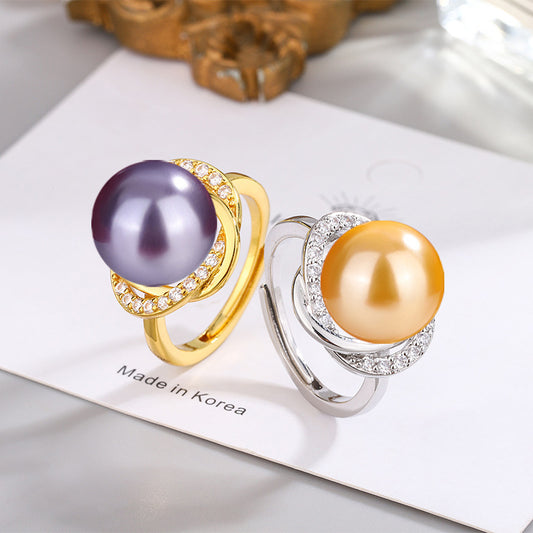 Women's Trendy Luxury Gold White Champagne Demon Purple Rings