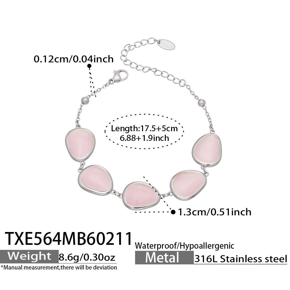 Li Affordable Luxury Style Cut Water Drop-shaped Opal Female Stainless Necklaces