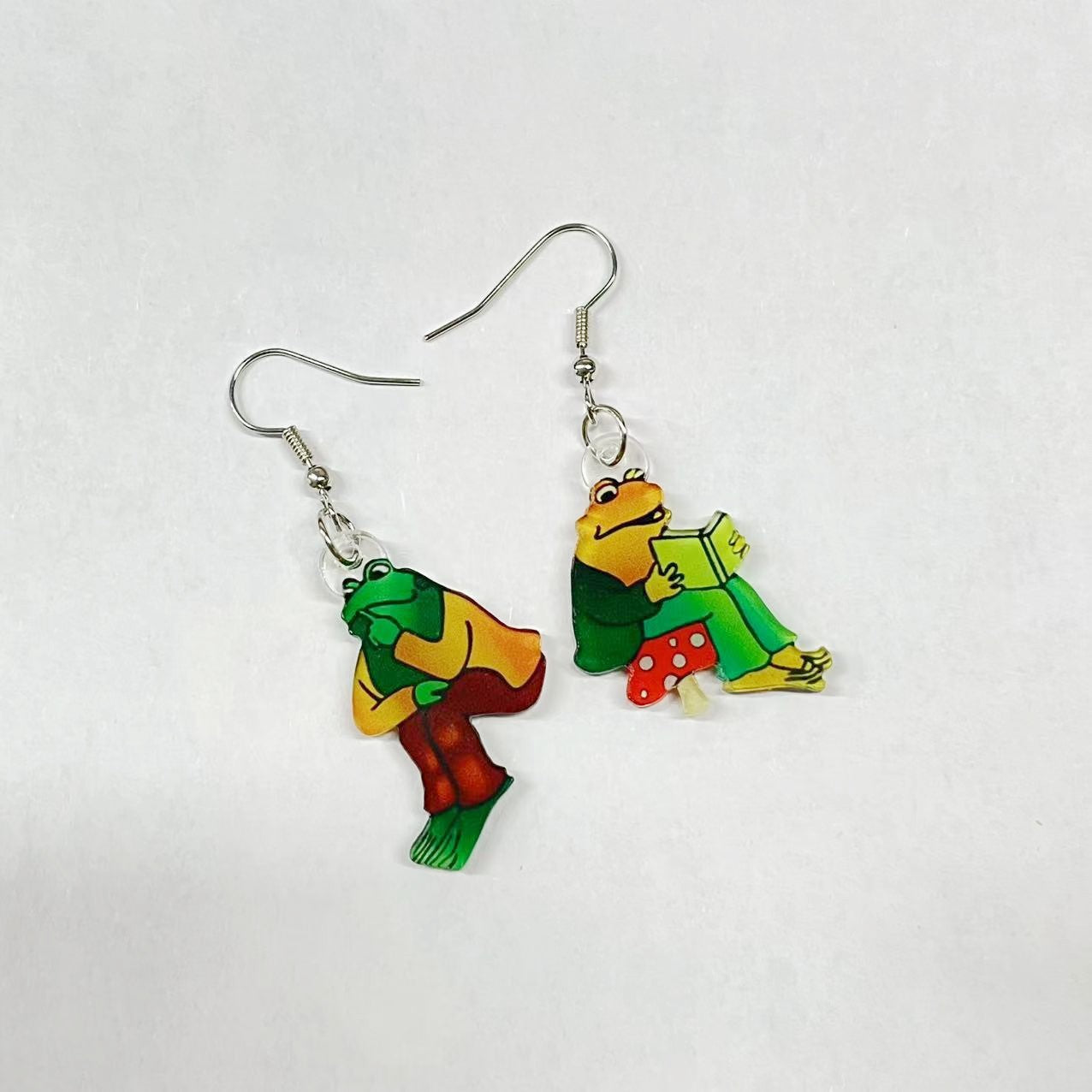 Asymmetric Face Creative Design Interesting Frog Acrylic For Earrings