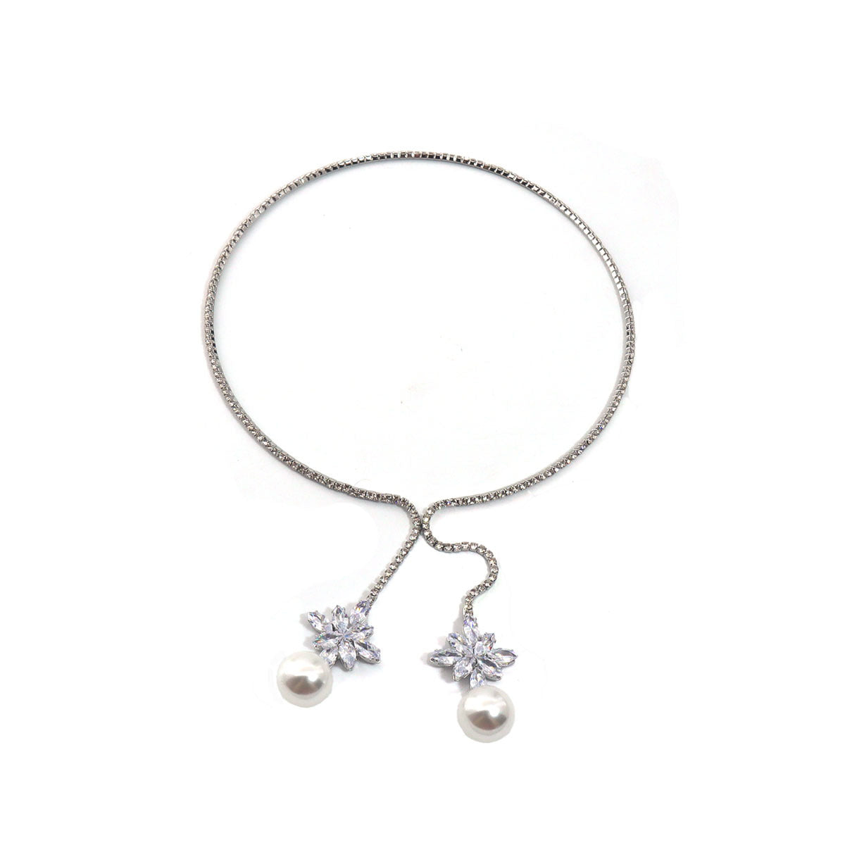 Women's Opening Rhinestone Pearl High-grade Light Luxury Minority Zircon Collar