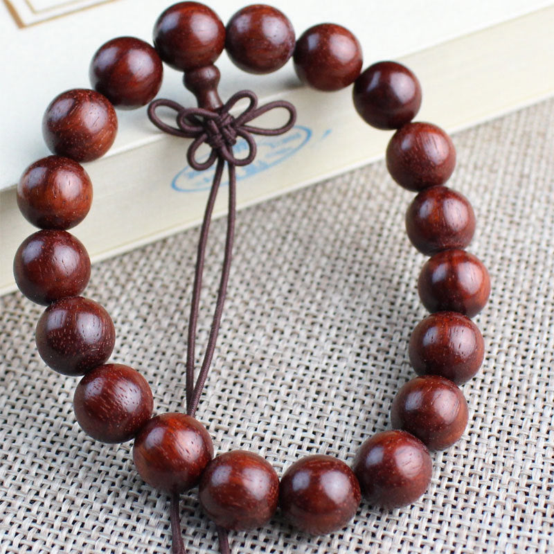 Women's & Men's Red Sandalwood Zambia Rosewood Beads Crafts Like Bracelet