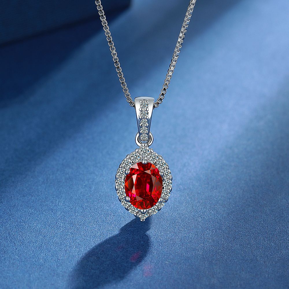 Women's Heart Jewelry Artificial Red Vintage Suit Necklaces