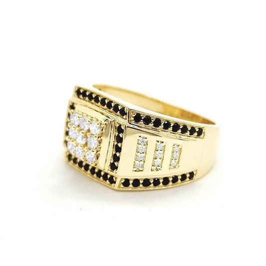 Men's Golden Domineering Hip Hop Full Diamond Rings