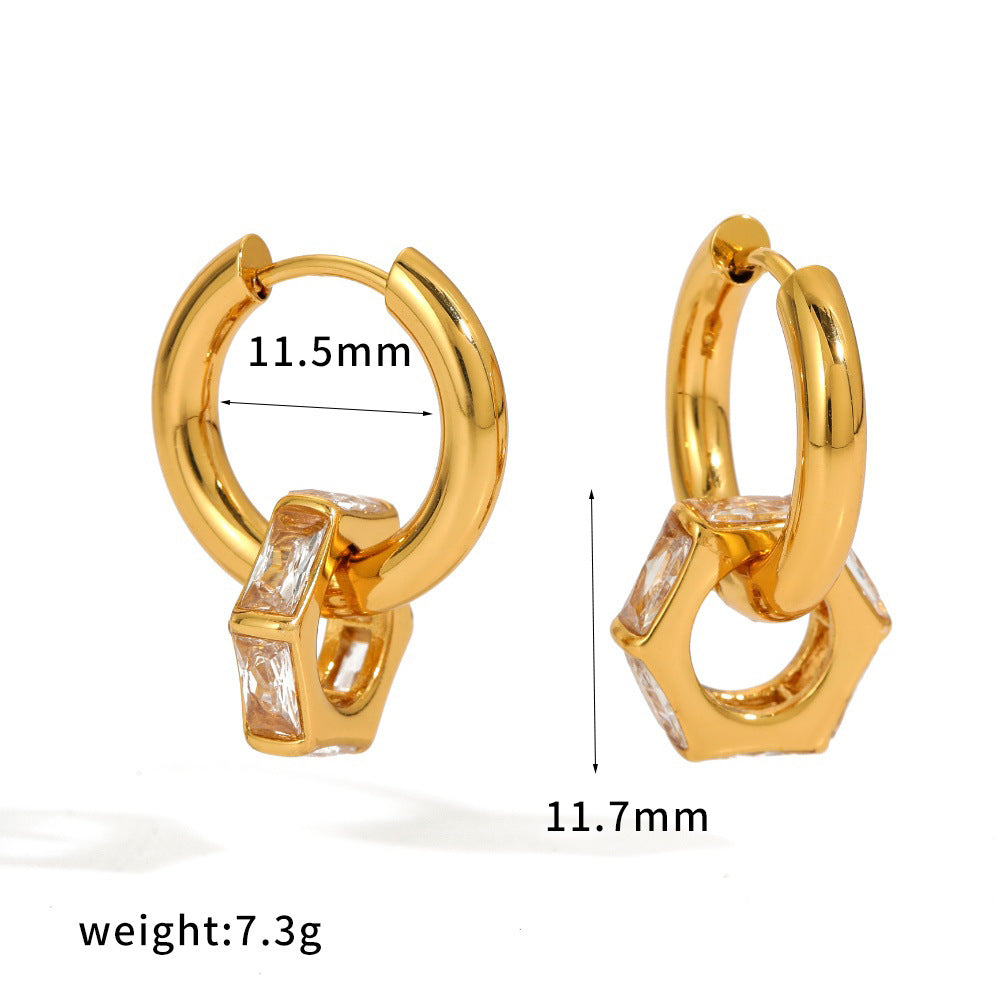 Steel Fashionable Elegant High-grade Love Titanium Earrings