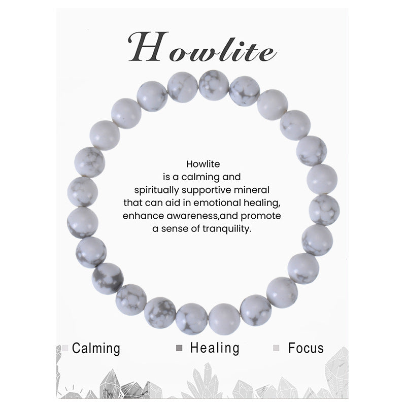 Amethyst Beaded Elastic String Natural Stone Crystal Agate Bracelet