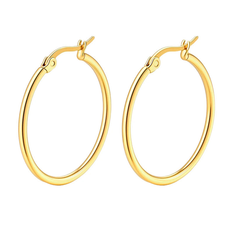 Circle Female Niche Temperament Simple Exaggerated Earrings