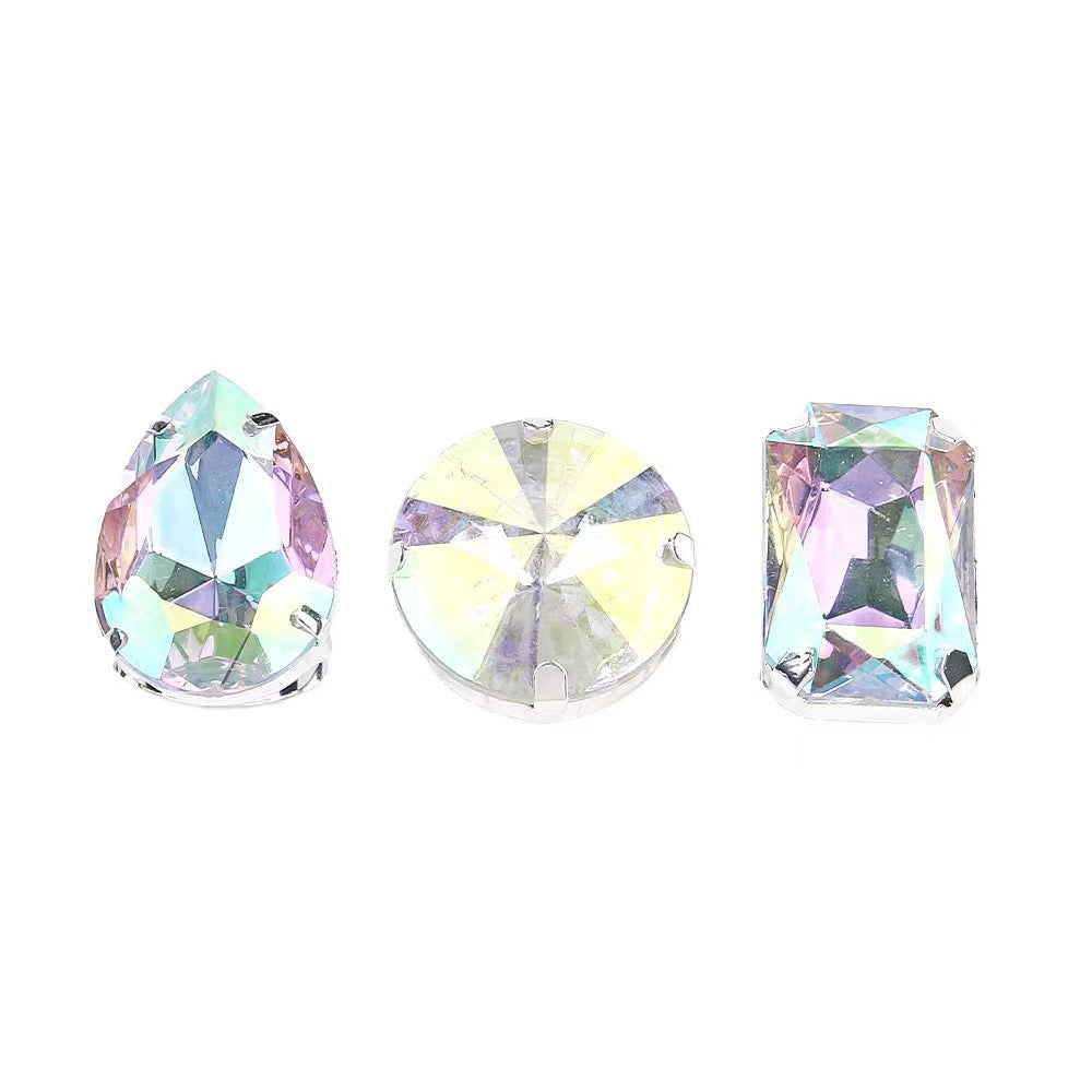 Simple Opening Adjustable Fashion Geometry Pattern Rhinestone Ring
