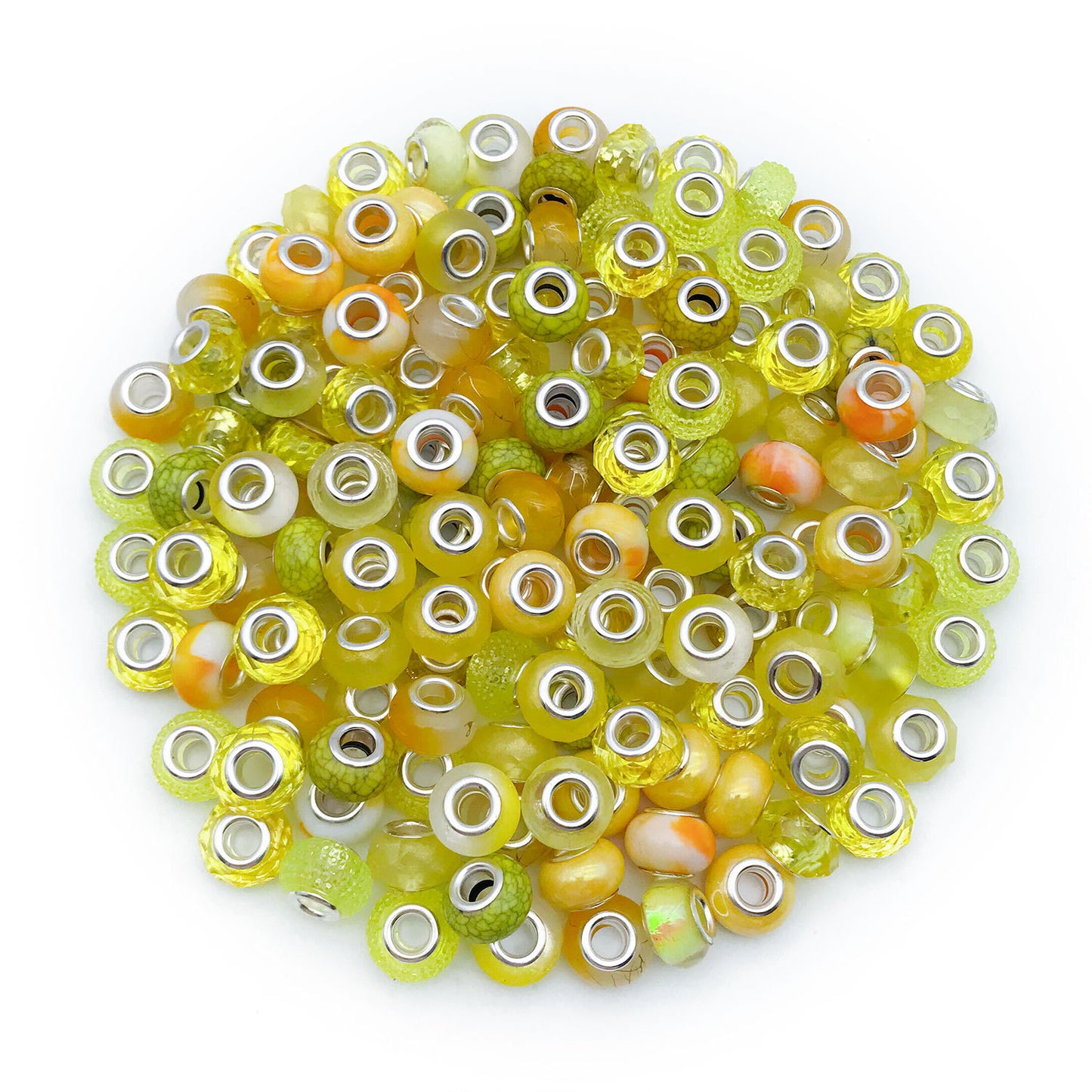 Random Colorful Beads Drop Oil Spot Drill Large Hole Pendants