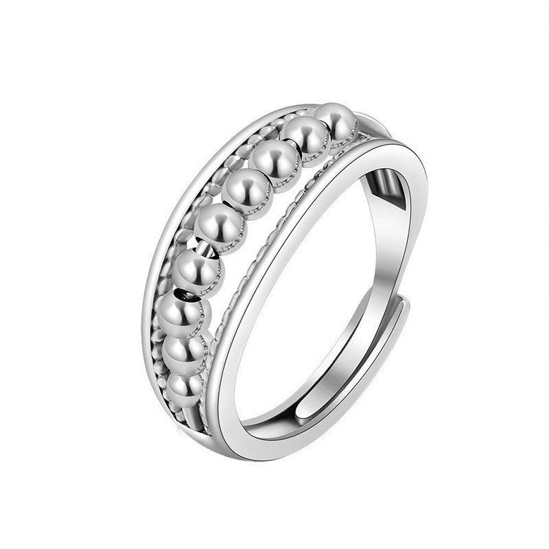 Micro Beads Spinning Female Creative Anxiety Ring