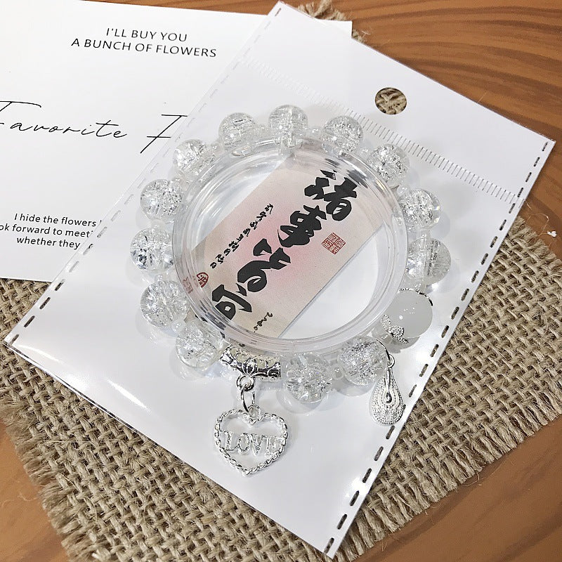 Glass Crystal Fresh Sweet Beaded Hand Greeting Bracelets
