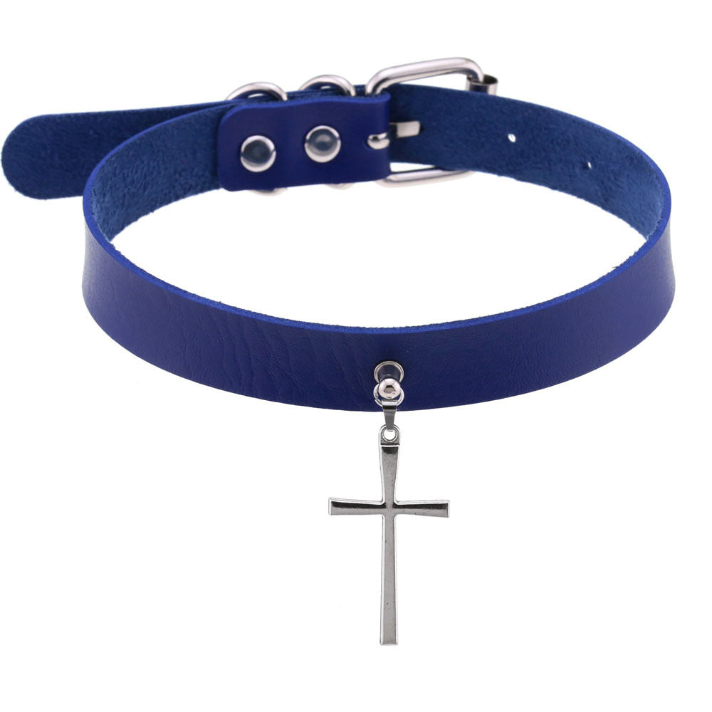 Hip Hop Punk Exquisite Cross Short Collar